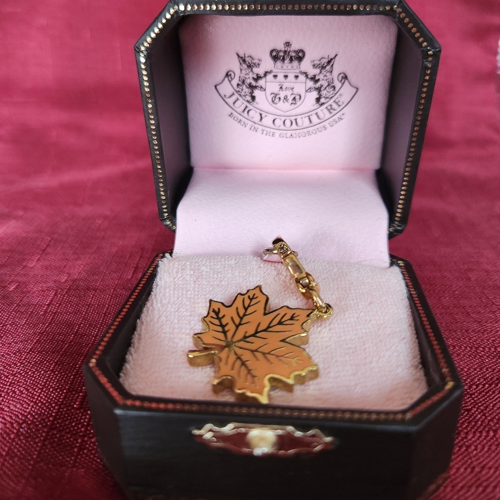 Juicy Couture Orange Leaf Charm